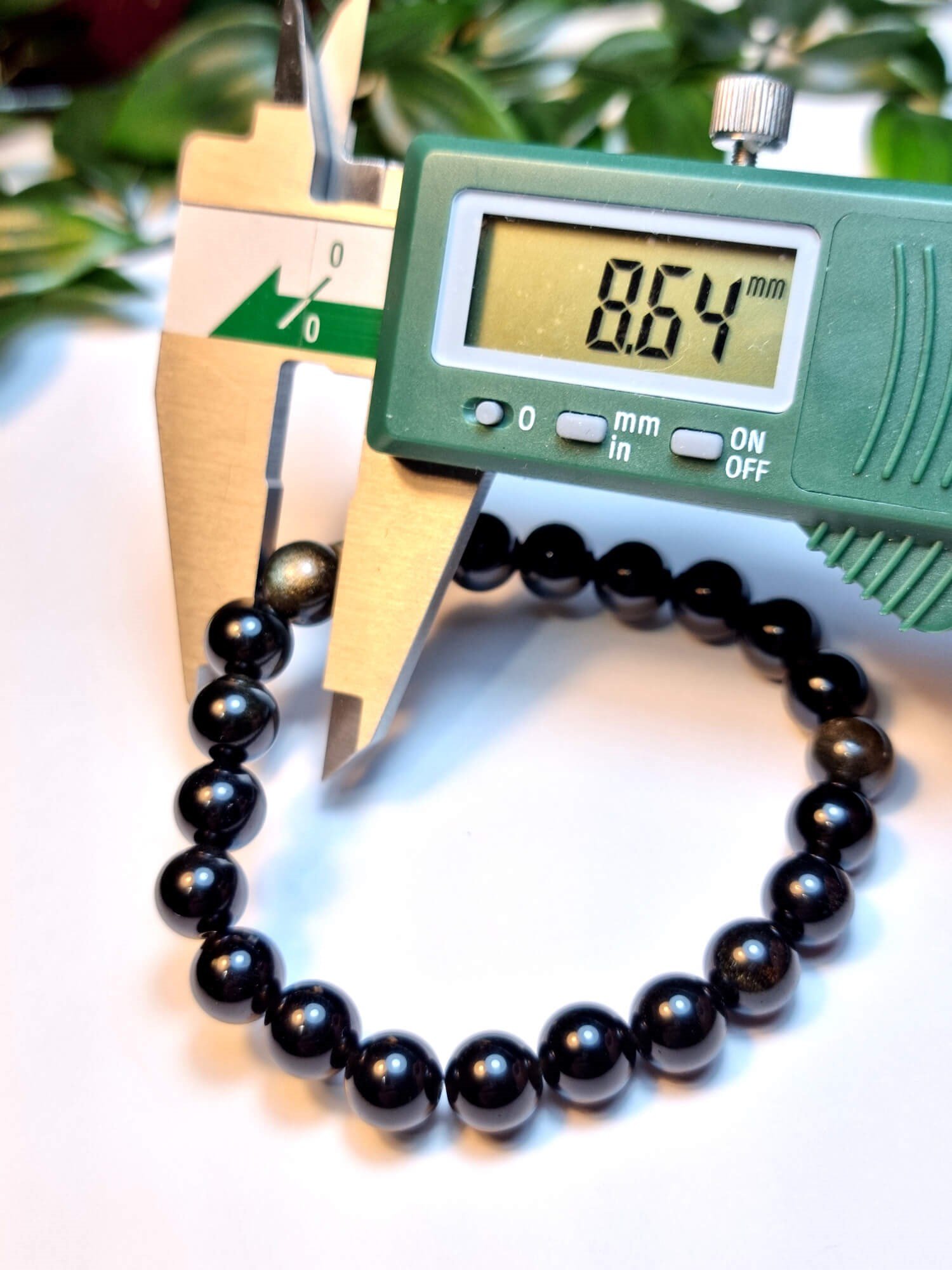 Siyah Obsidyen %100 Doğal Taş Bileklik