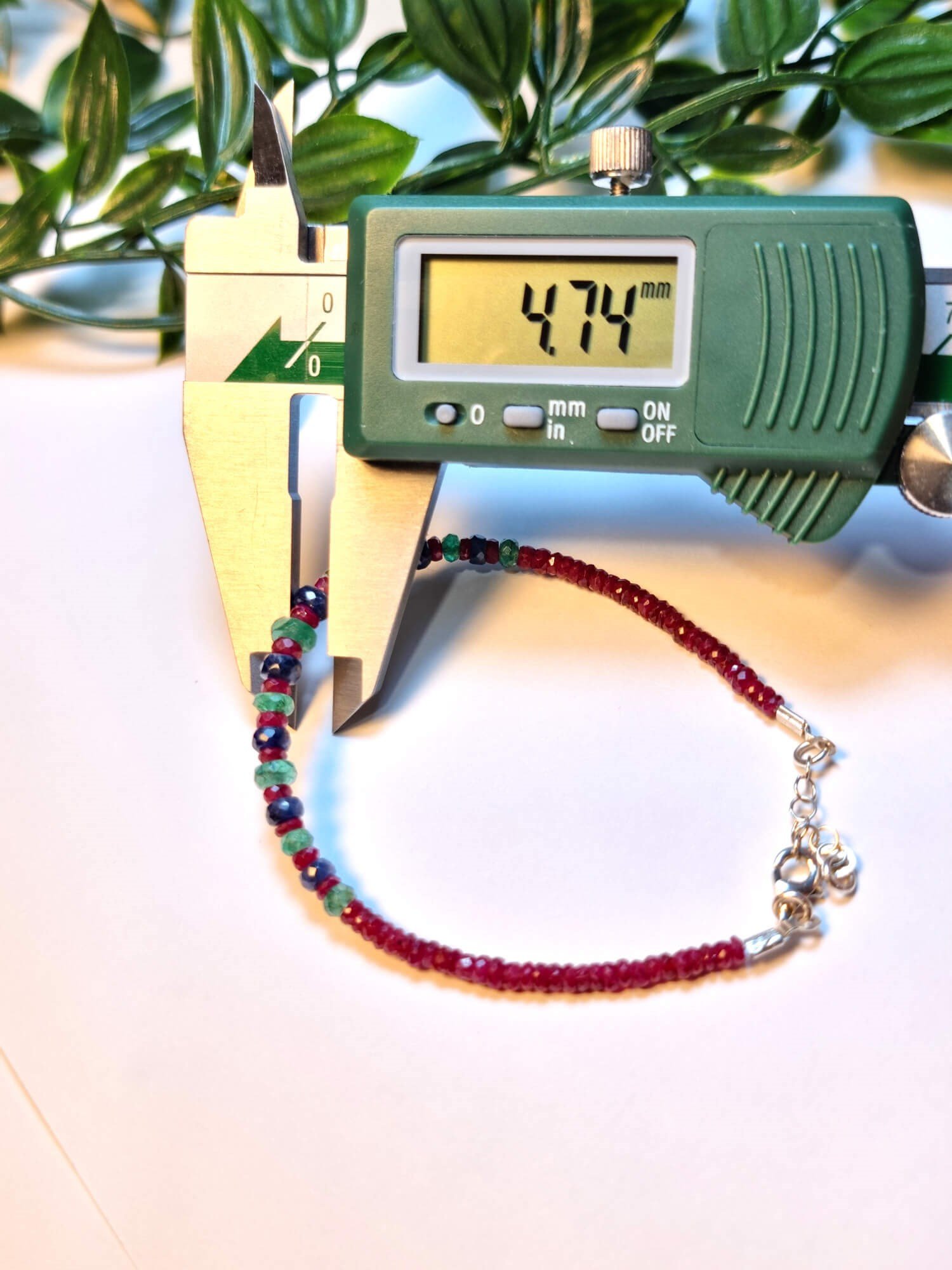 Yakut Zümrüt Safir Ruby Emerald Mücevher Rondela Bileklik