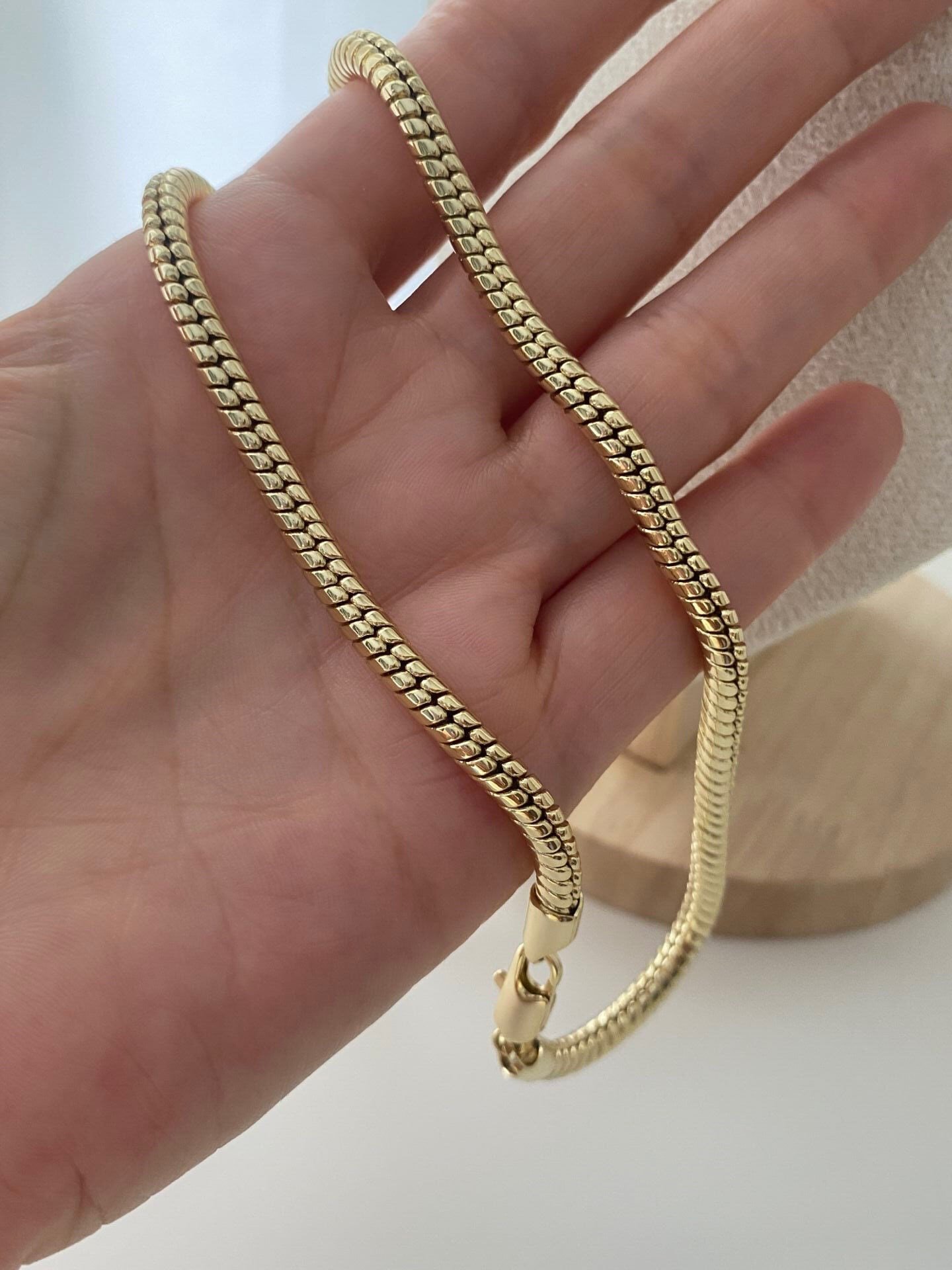 Özel Seri Kalın Piton  Zincir Kolye 60cm