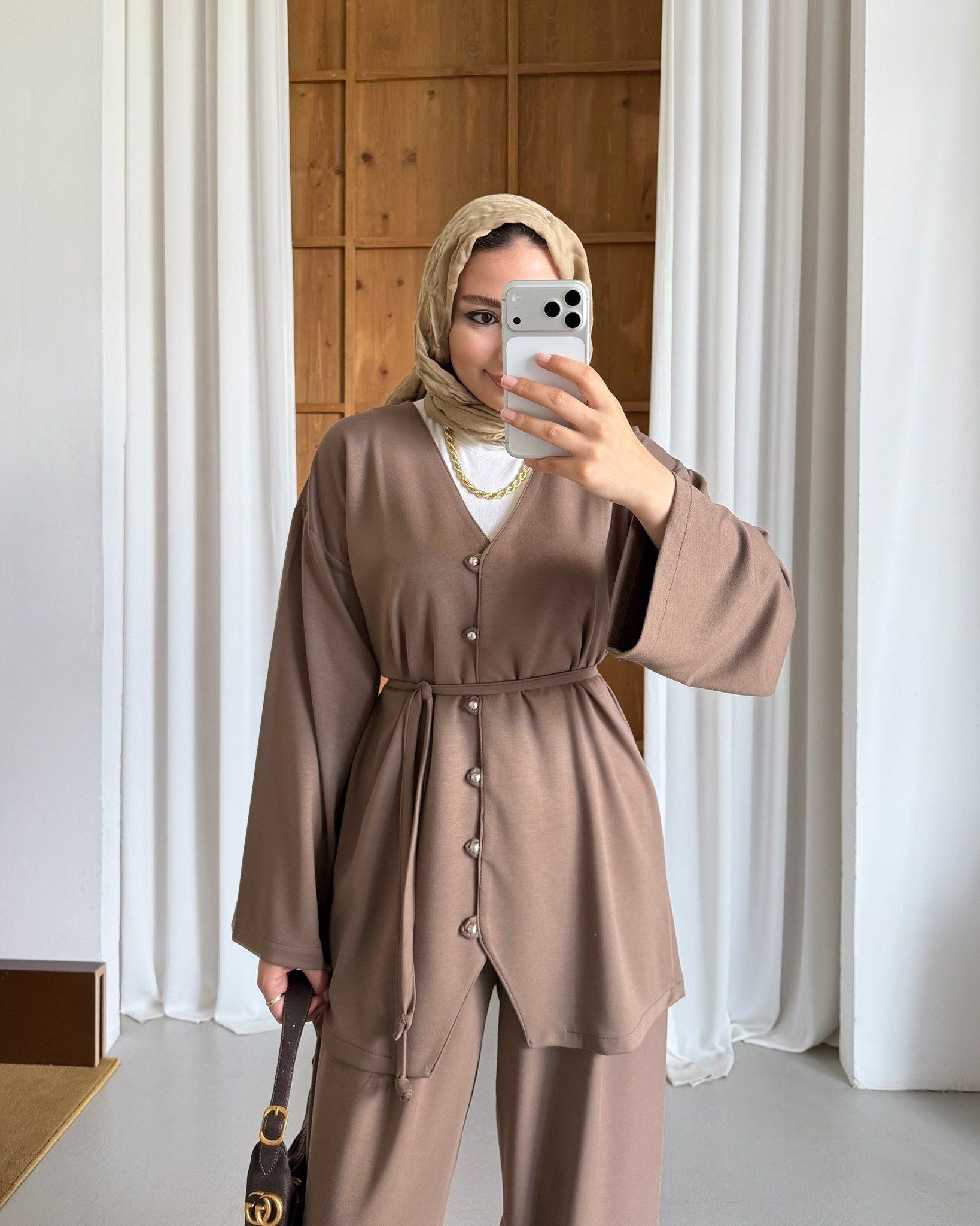 Kahve Asya Oyşo Kumaş Takım