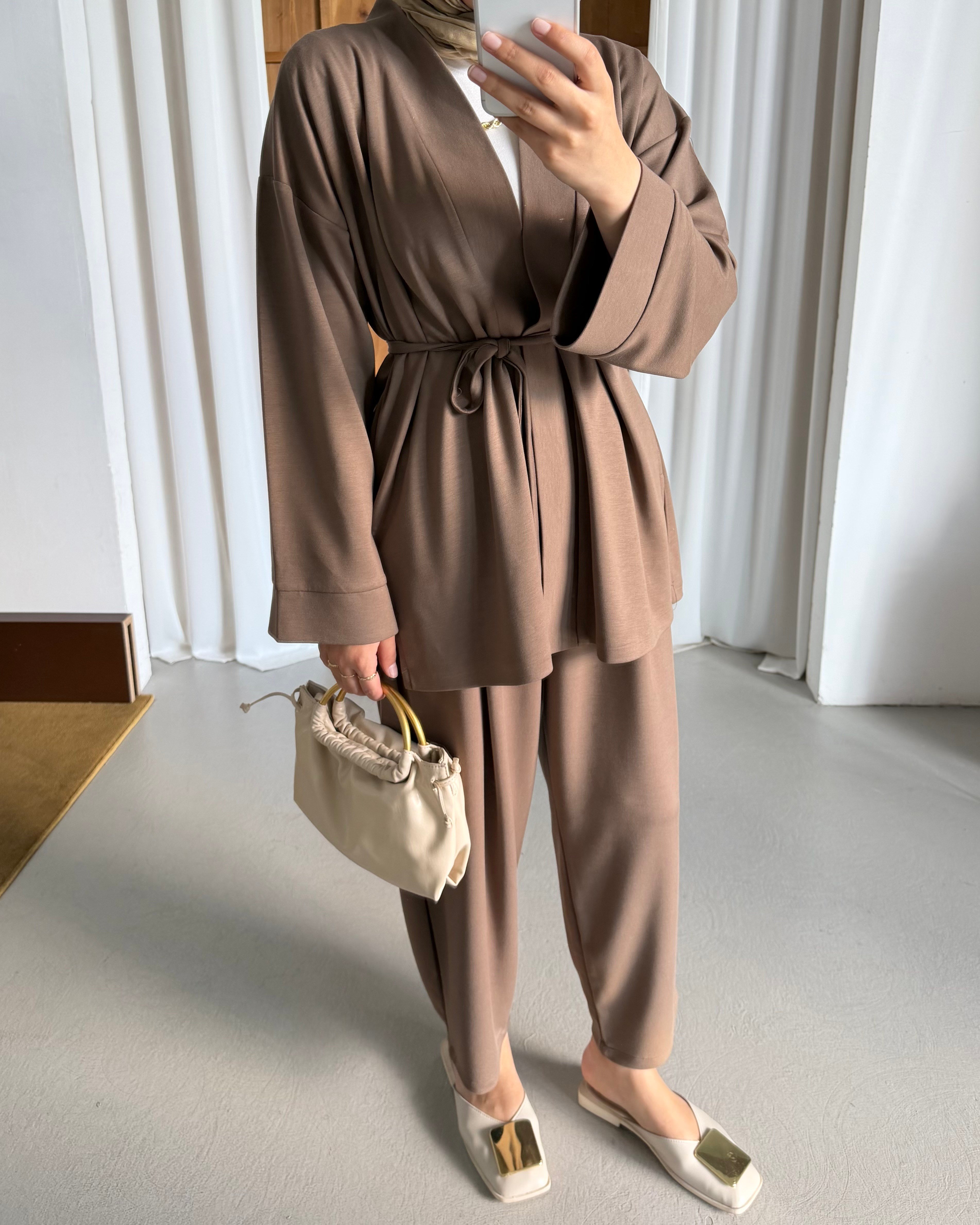 Suev Kimono Kahve Takım