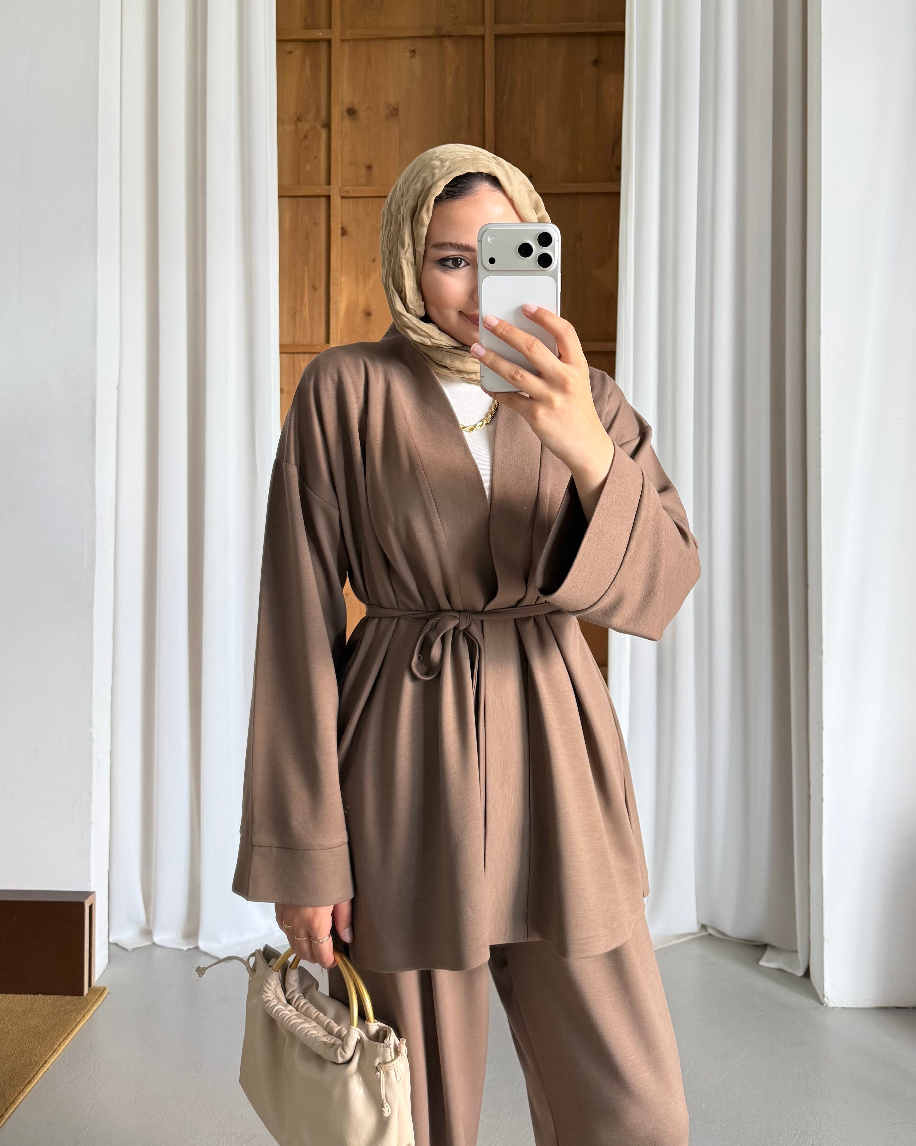 Suev Kimono Kahve Takım