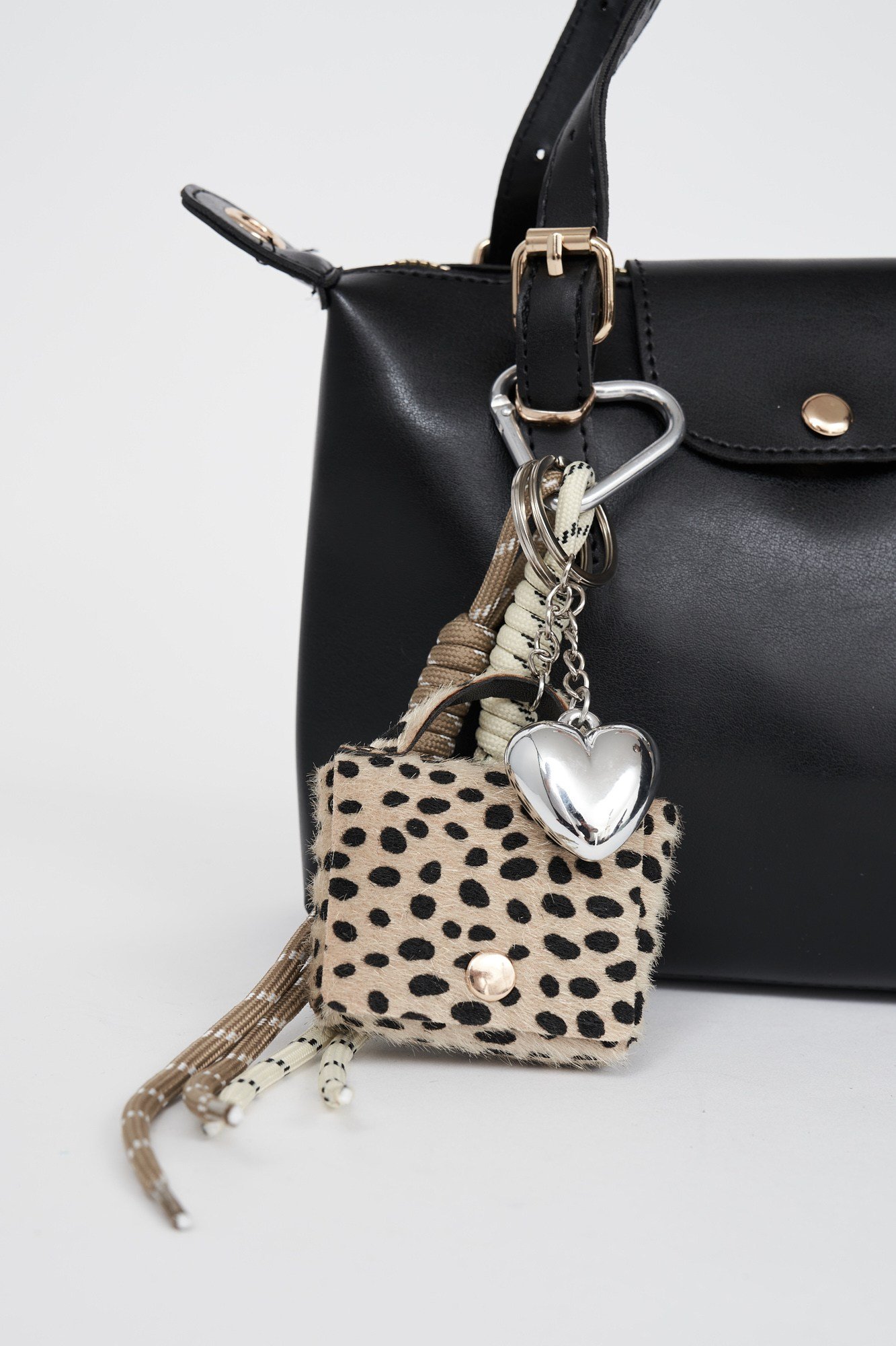 Leopar Çantalı Çanta Charmı ve Anahtarlık
