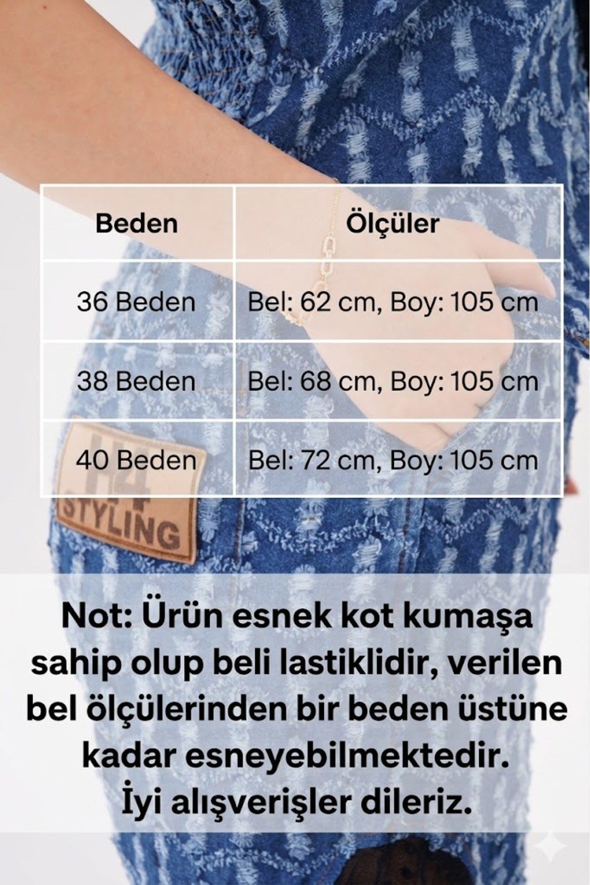 Couture Stil Dantel İşlemeli Yüksek Bel Jean Pantolon