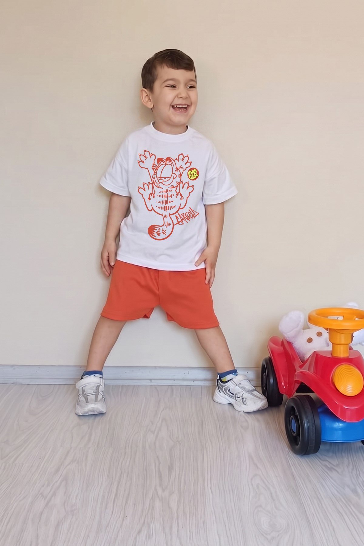 Erkek Çocuk Üst Oversize Tişört Alt Şort Bly Tasarım13 Alt Üst Takım
