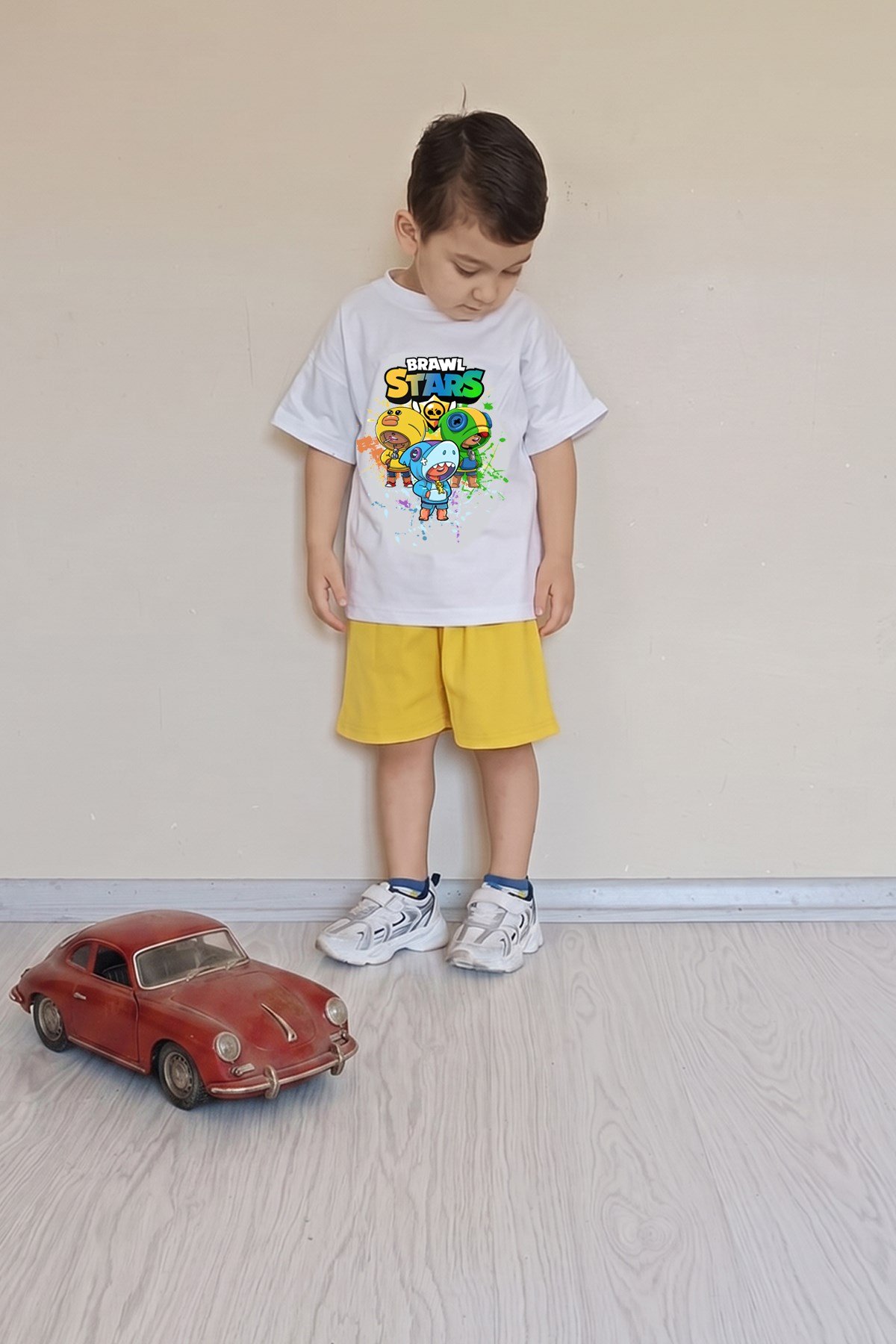 Erkek Çocuk Üst Oversize Tişört Alt Şort Bly Tasarım11 Alt Üst Takım
