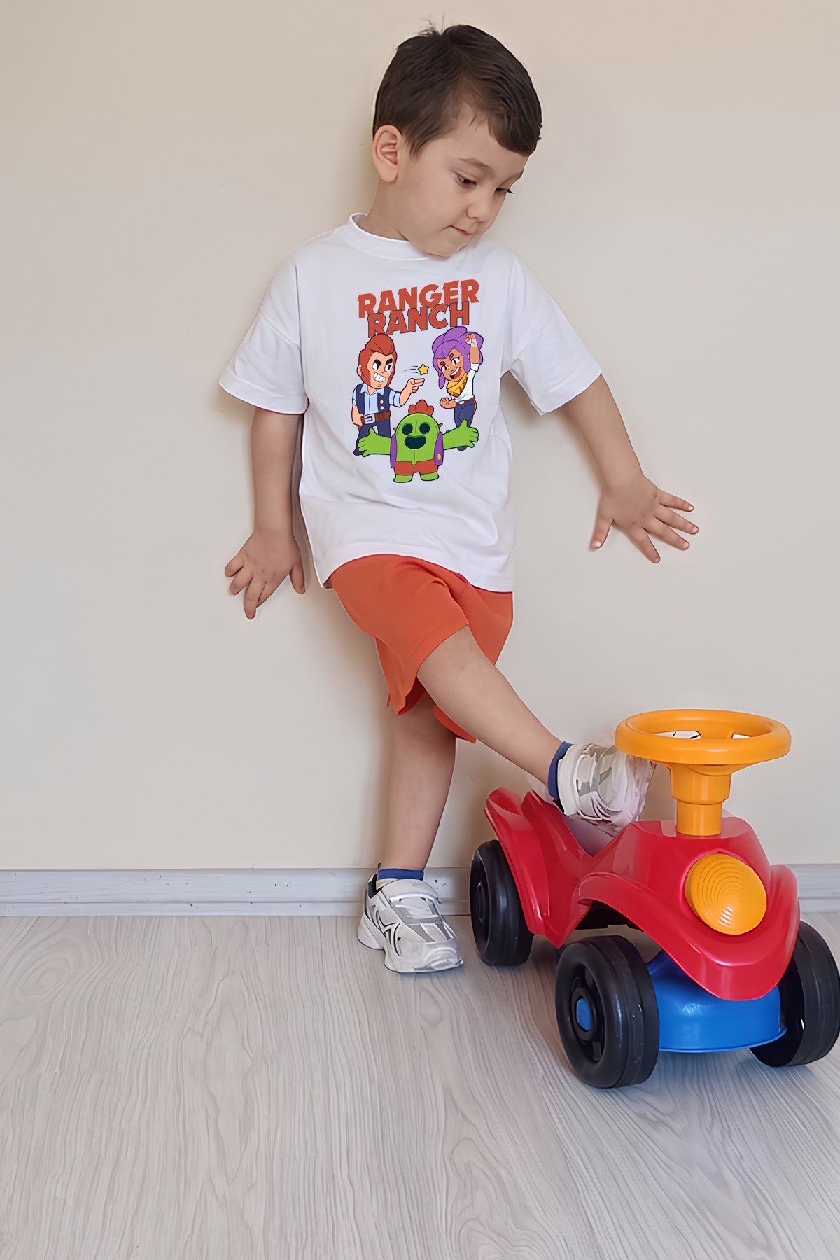 Erkek Çocuk Üst Oversize Tişört Alt Şort Bly Tasarım14 Alt Üst Takım