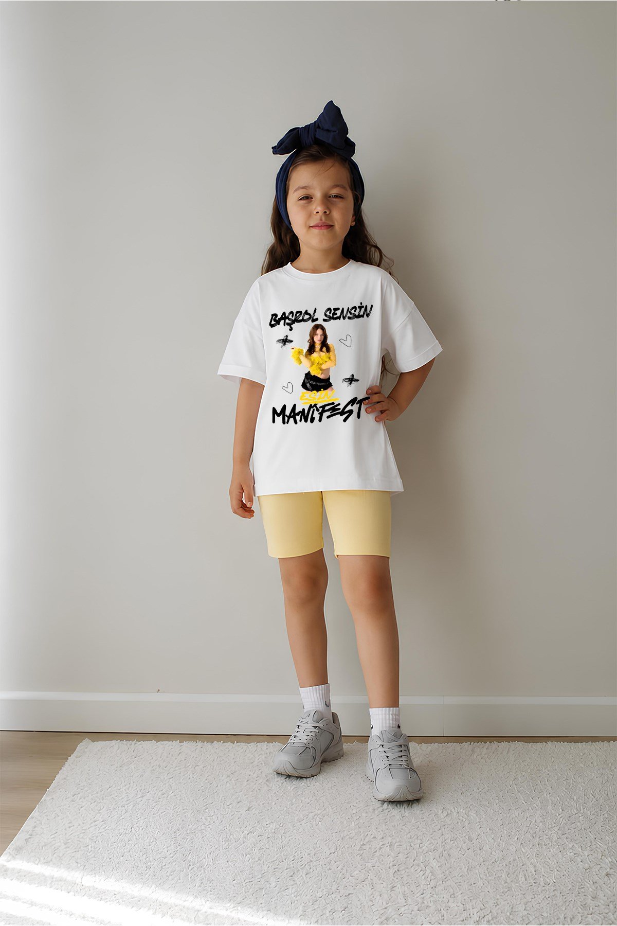 Kız Çocuk Oversize Kalıp Belya Kids Esin Tasarım Manifest 38 Taytlı Alt Üst Takım