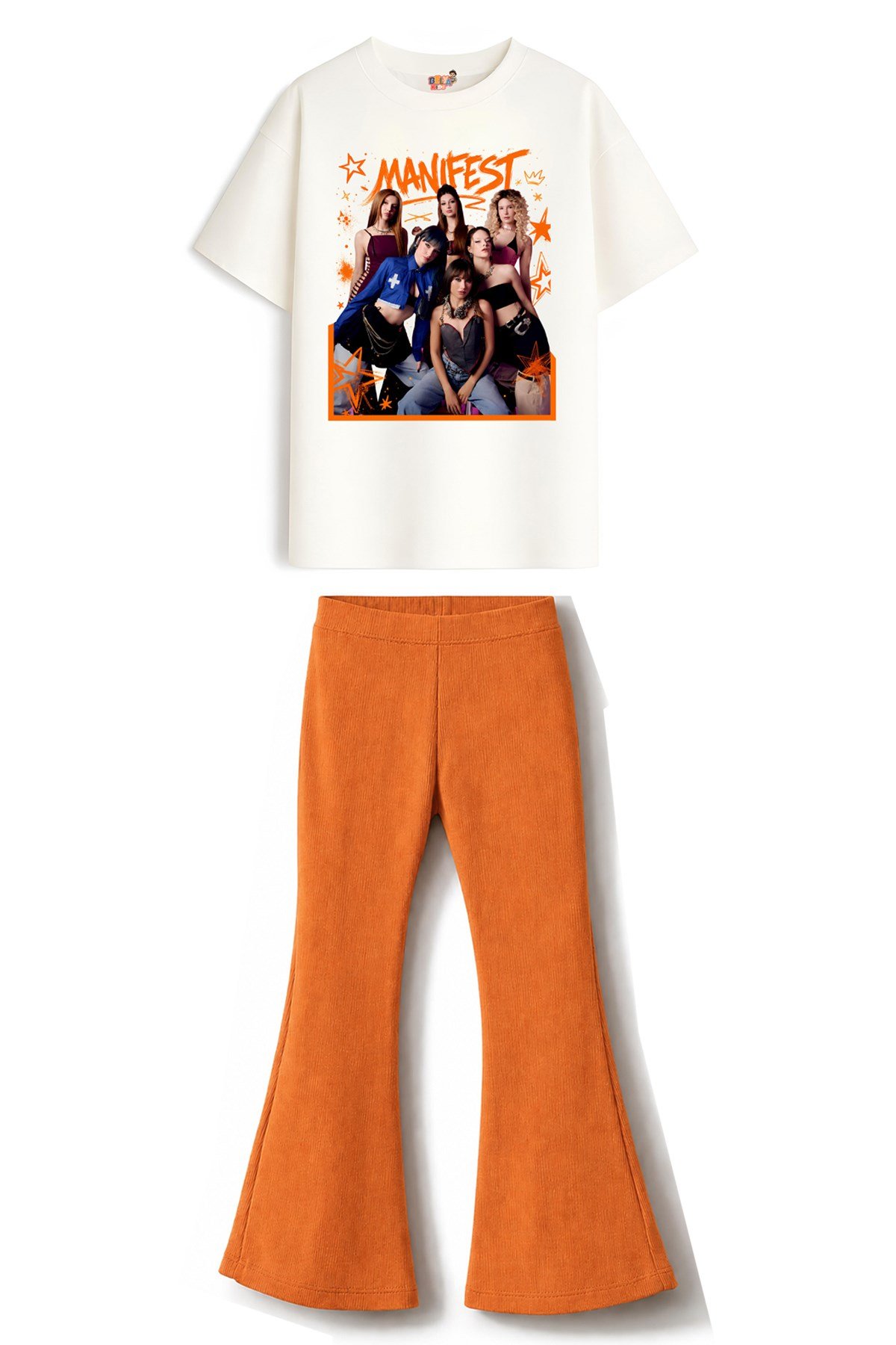 Kız Çocuk Oversize Kalıp Belya Kids Tasarım Manifest 51 Taytlı Alt Üst Takım