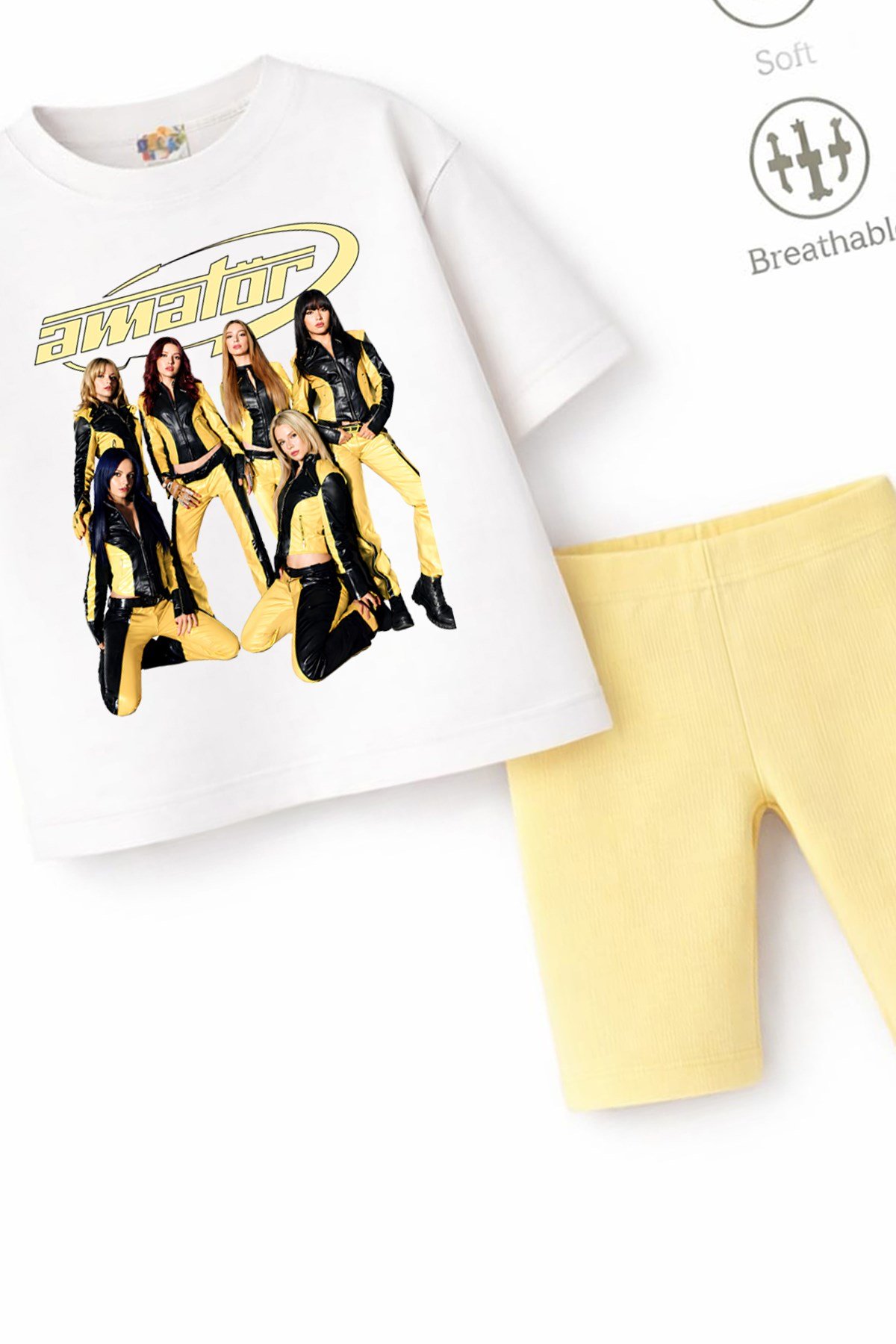 Kız Çocuk Oversize Kalıp Belya Kids Tasarım Manifest 42 Taytlı Alt Üst Takım