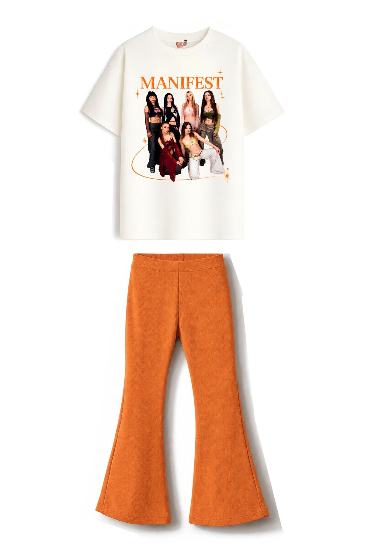 Kız Çocuk Oversize Kalıp Belya Kids Tasarım Manifest 54 Taytlı Alt Üst Takım