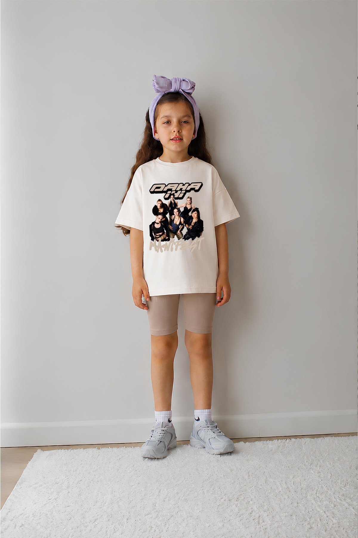 Kız Çocuk Oversize Kalıp Belya Kids Tasarım Manifest 44 Taytlı Alt Üst Takım