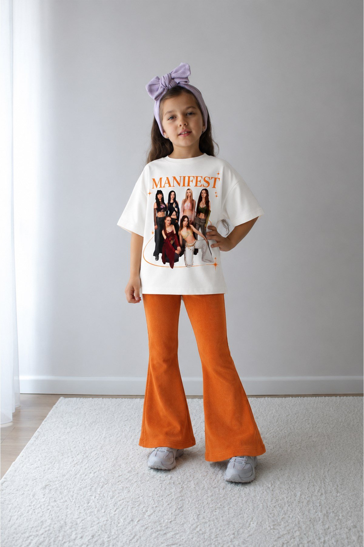 Kız Çocuk Oversize Kalıp Belya Kids Tasarım Manifest 54 Taytlı Alt Üst Takım
