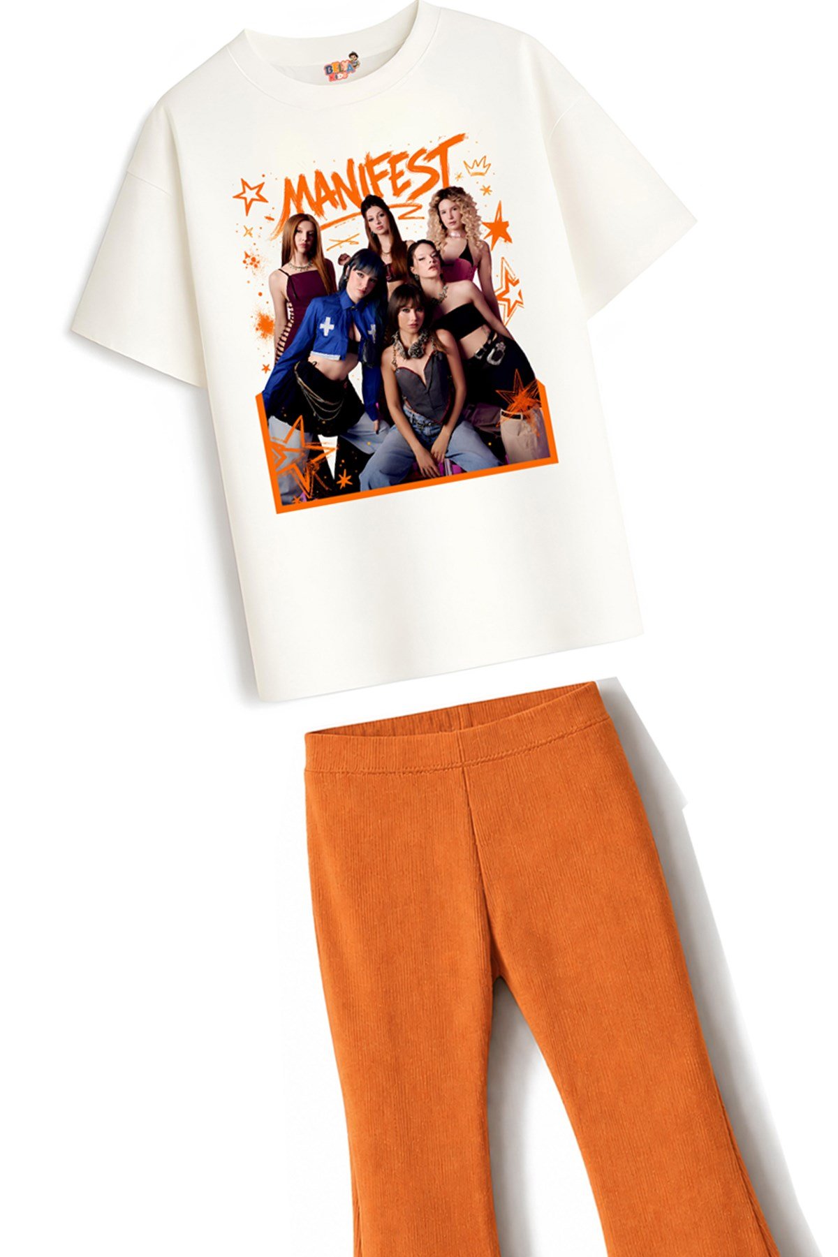 Kız Çocuk Oversize Kalıp Belya Kids Tasarım Manifest 51 Taytlı Alt Üst Takım