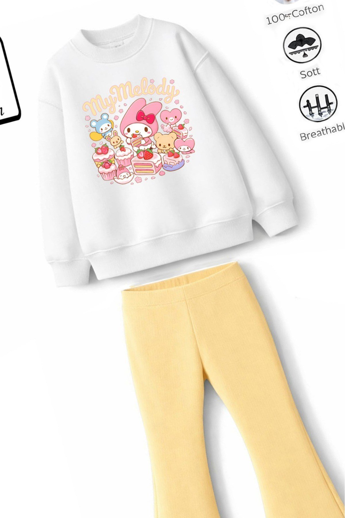 Kız Çocuk Tam Kalıp Üst Oversize Alt Taytlı Mymelody Tasarım 176 Alt Üst Takım