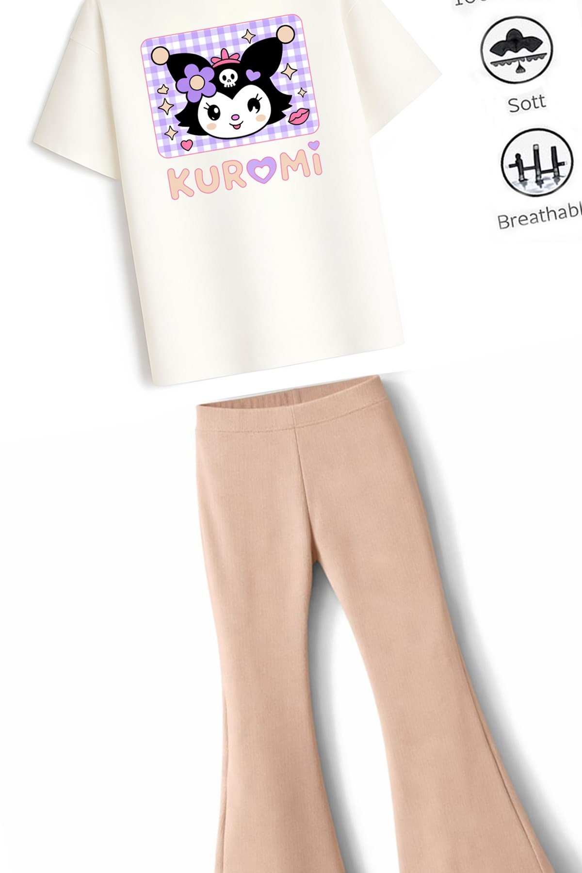 Kız Çocuk Tam Kalıp Üst Oversize Alt Taytlı Kur Tasarım7 Alt Üst Takım