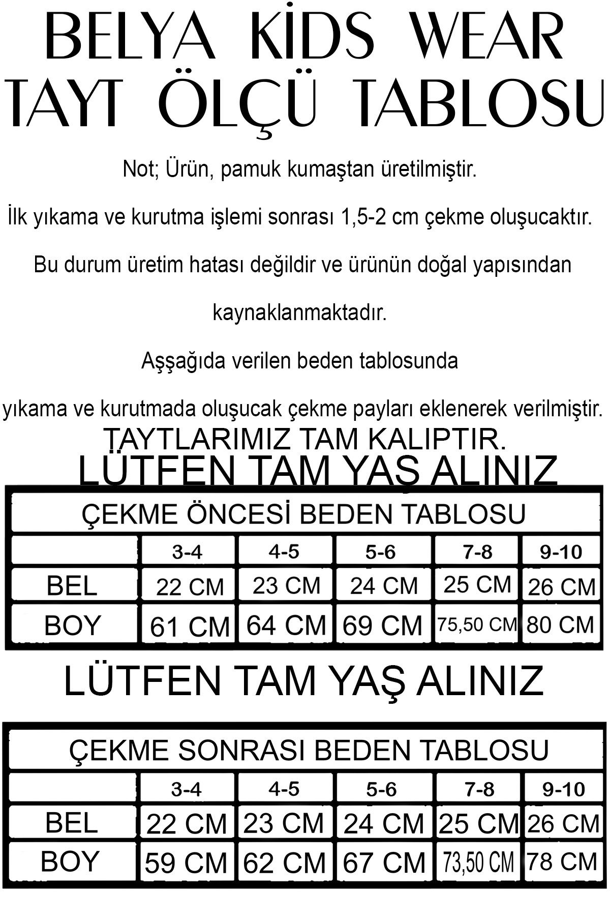 Pamuğa Pamuk Fitilli Tam Kalıp 2 Li Ekonomik Paket 10 Kız Çocuk İspanyol Tayt