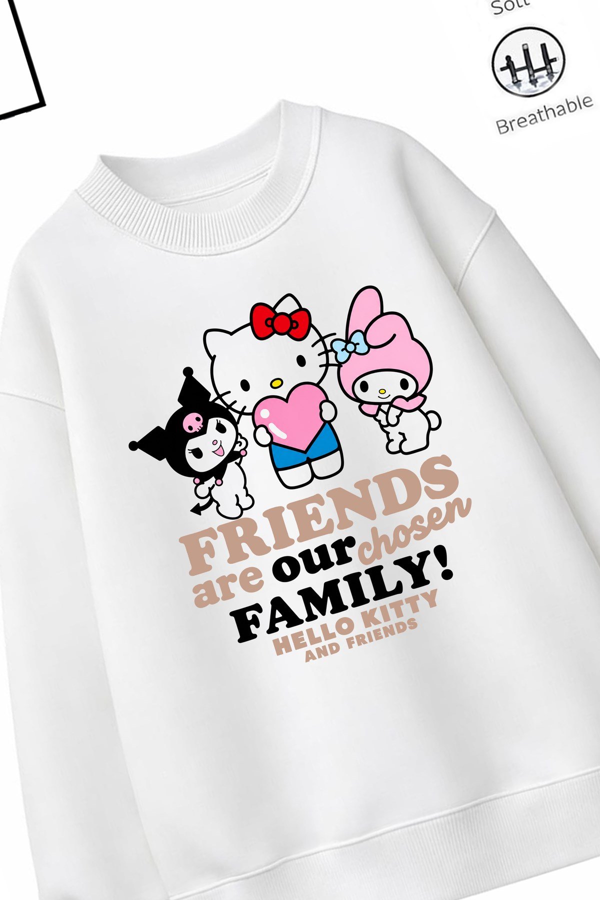 Trend Çocuk Kız Model Tam Kalıp Oversize Kedı Tasarım 2 İplik Pamuğa Pamuk Kumaş Sweatshirt 8