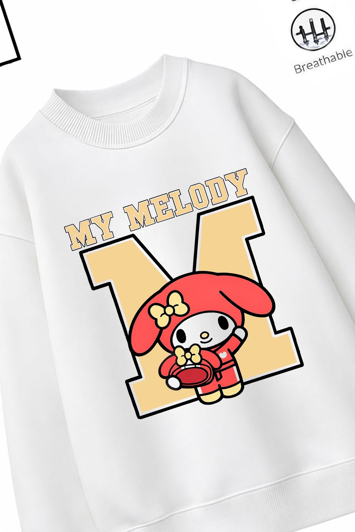Trend Çocuk Kız Model Tam Kalıp Oversize Melody M Tasarım 2 İplik Pamuğa Pamuk Kumaş Sweatshirt 16