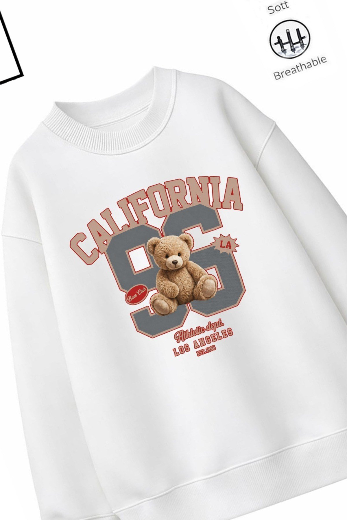 Trend Çocuk Unisex Model Tam Kalıp Oversize 96Tasarım 2 İplik Pamuğa Pamuk Kumaş Sweatshirt 4
