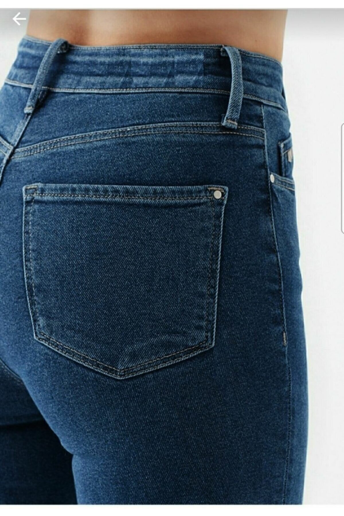 Indigo A.c.a.i.p Jeans Kadın Mavi Yüksel Bel Dar Paça Skinny Likralı Kot Pantalon