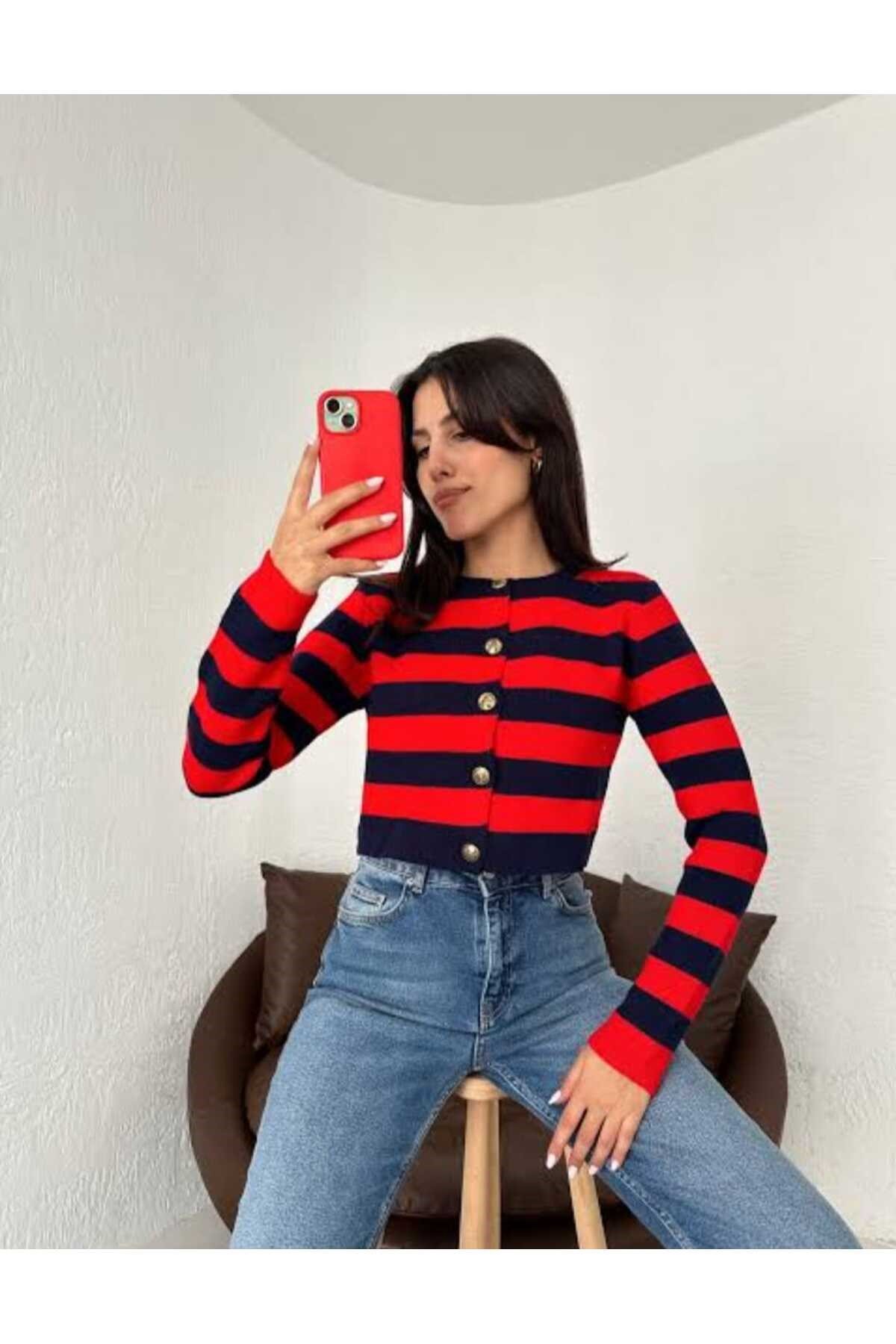 Kadın Premium Crop Hırka