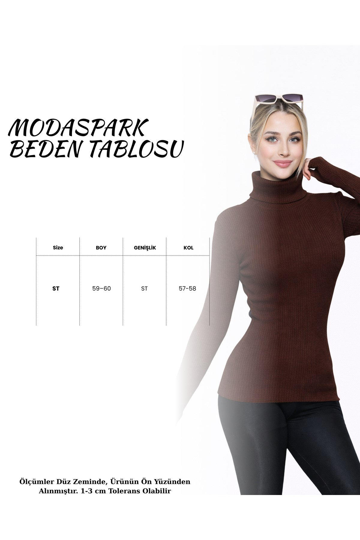 Kahverengi Balıkçı Yaka Parmak Detaylı Premium Kurtarıcı Body Kazak
