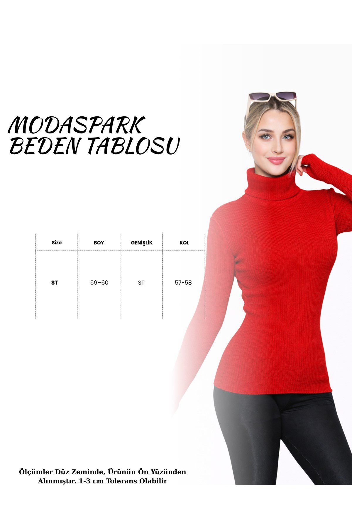 Kırmızı Balıkçı Yaka Parmak Detaylı Premium Kurtarıcı Body Kazak