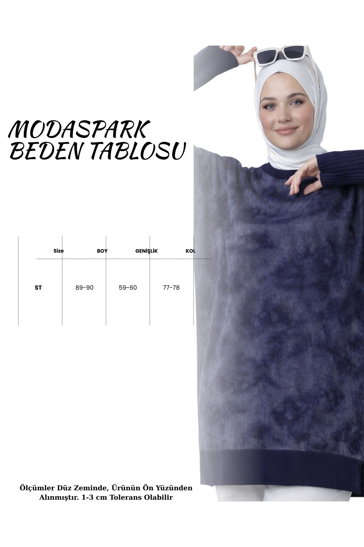 Lacivert İpek Kupra Yırtmaçlı Merserize Kadın Triko Tunik
