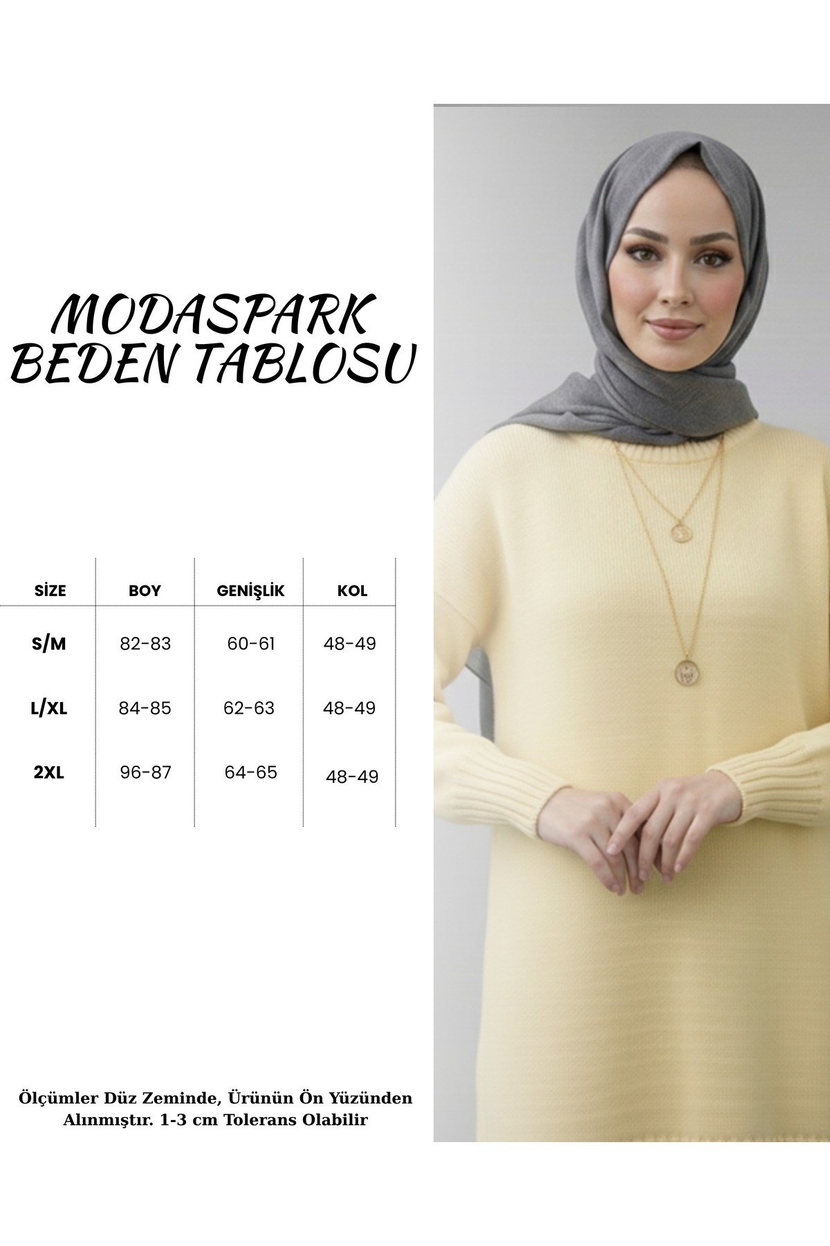 Sarı Bisiklet Yaka Oversize Triko Kazak Tunik