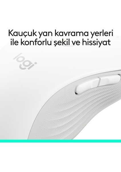 Logitech M650 Signature 910-006255 Beyaz Sessiz Küçük Boy Sağ El Kablosuz Mouse