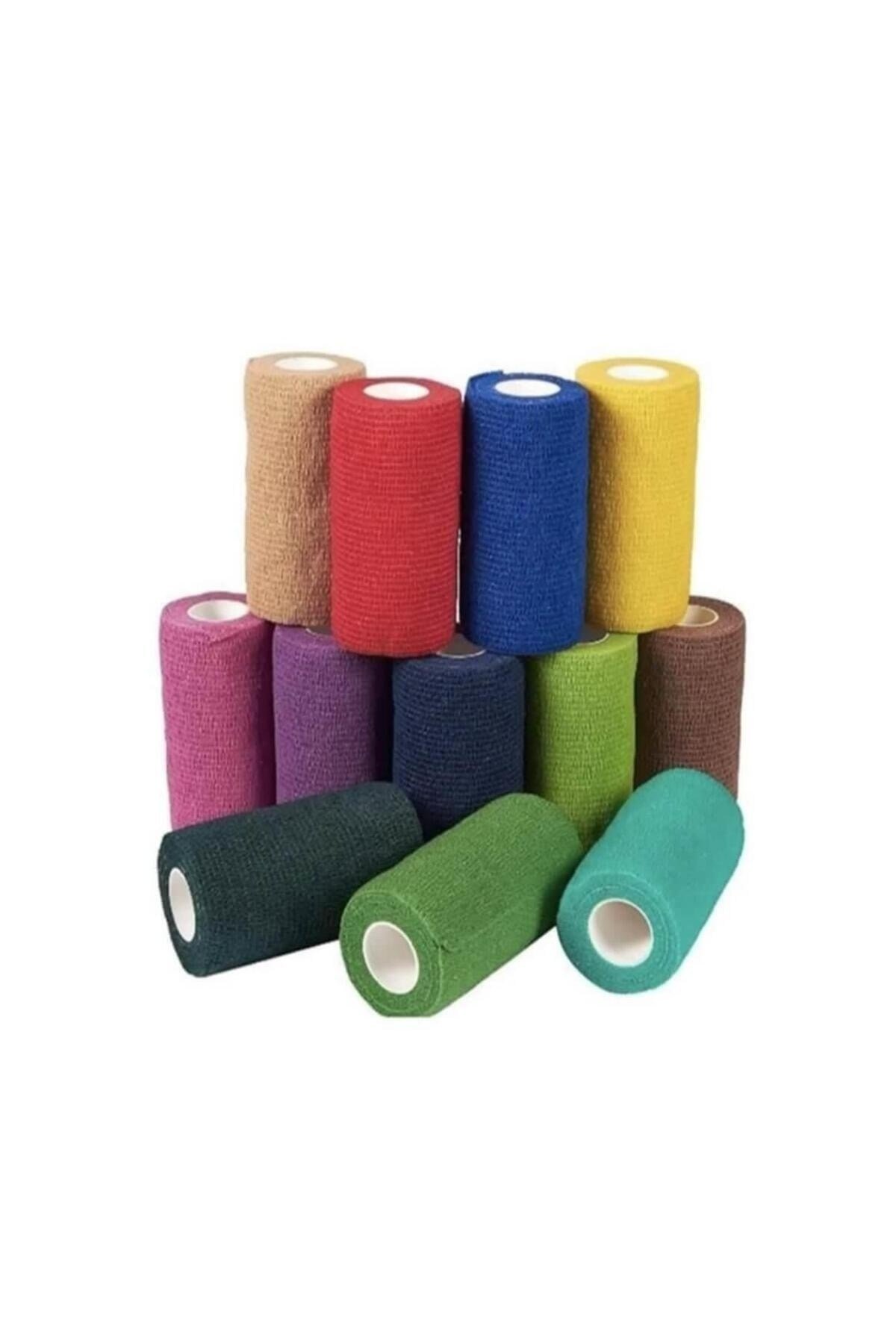 Elastik Kendinden Yapışkanlı Bandaj Koban Mavi Renkli Yapışan Coban 10 Cm X 4,5 Mt
