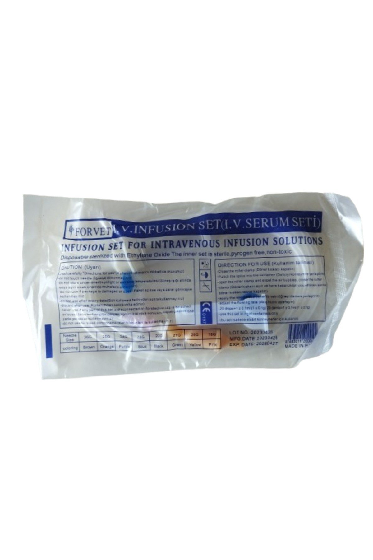PEMBE İĞNELİ SERUM SETİ 25'Lİ (1 PAKET)