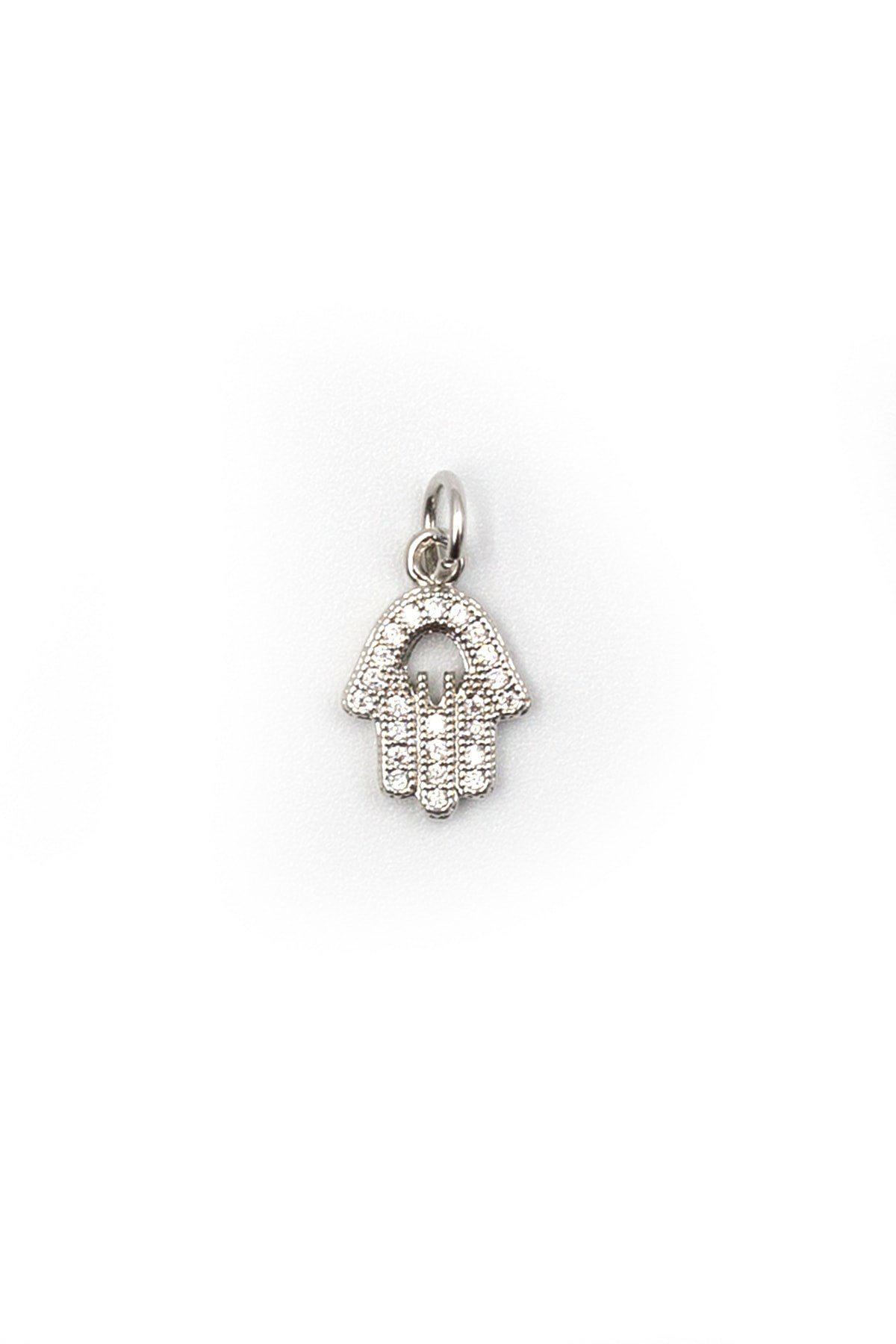 Fatma Ana Eli Xuping Kolye Ucu Gümüş – Zirkon Mıhlama, Alerji Karşıtı, 1.8 cm