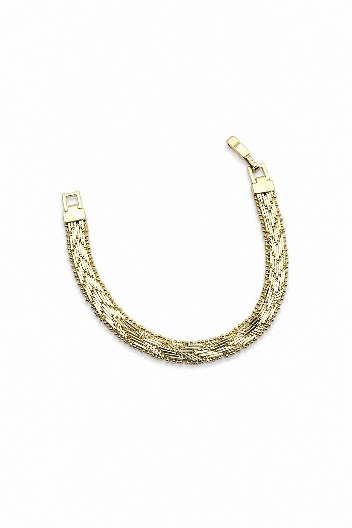 Geniş Kesim Hasır Model Xuping Bileklik - Gold