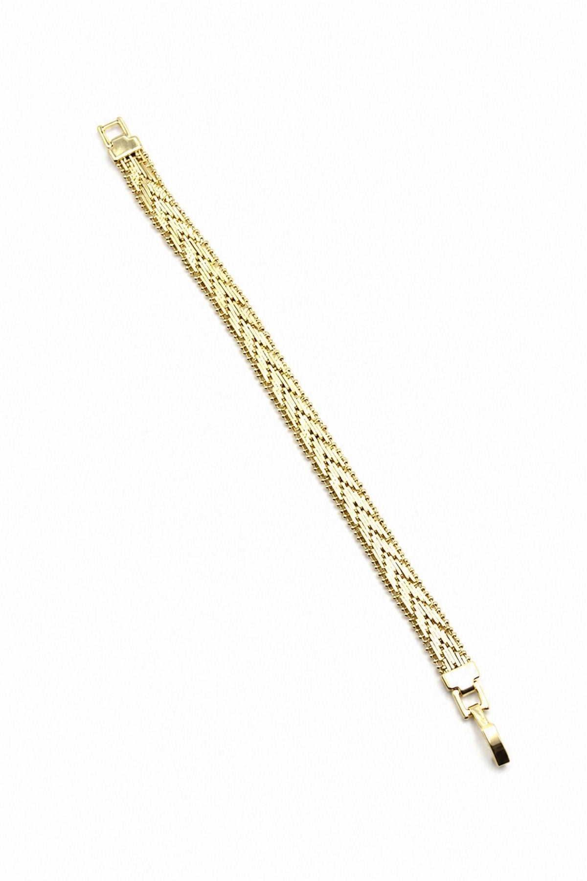 Geniş Kesim Hasır Model Xuping Bileklik - Gold