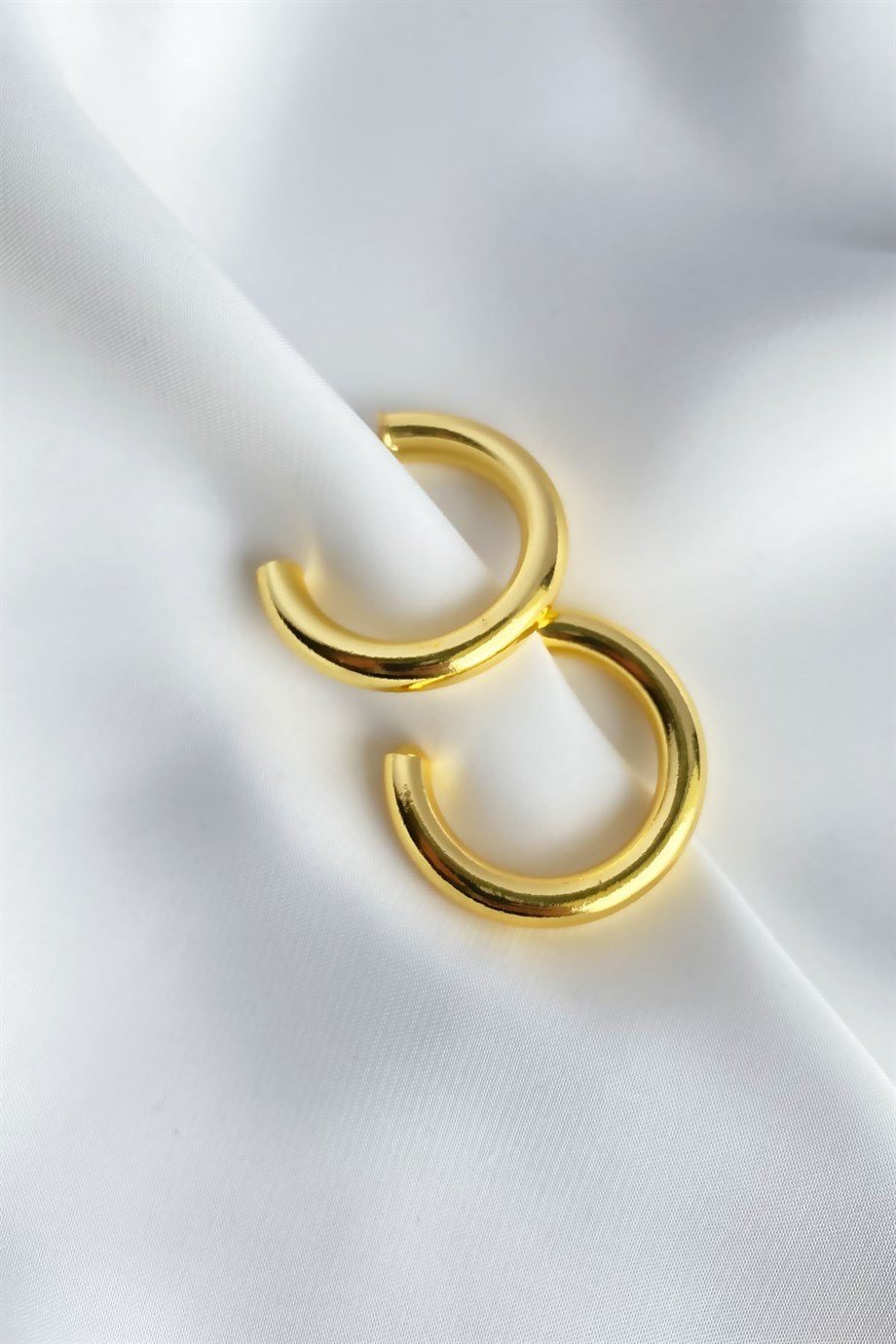 Gold Halka Küpe 3 cm