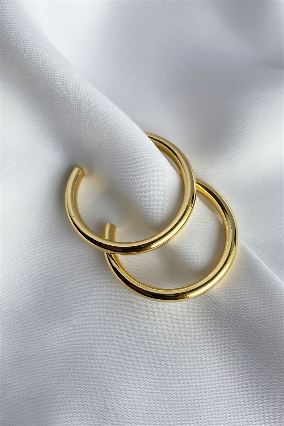 Gold Halka Küpe 4cm