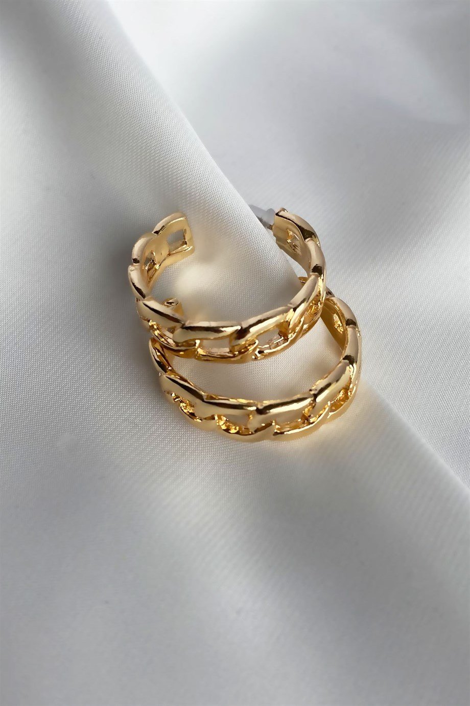 Gold Örgü Halka Küpe