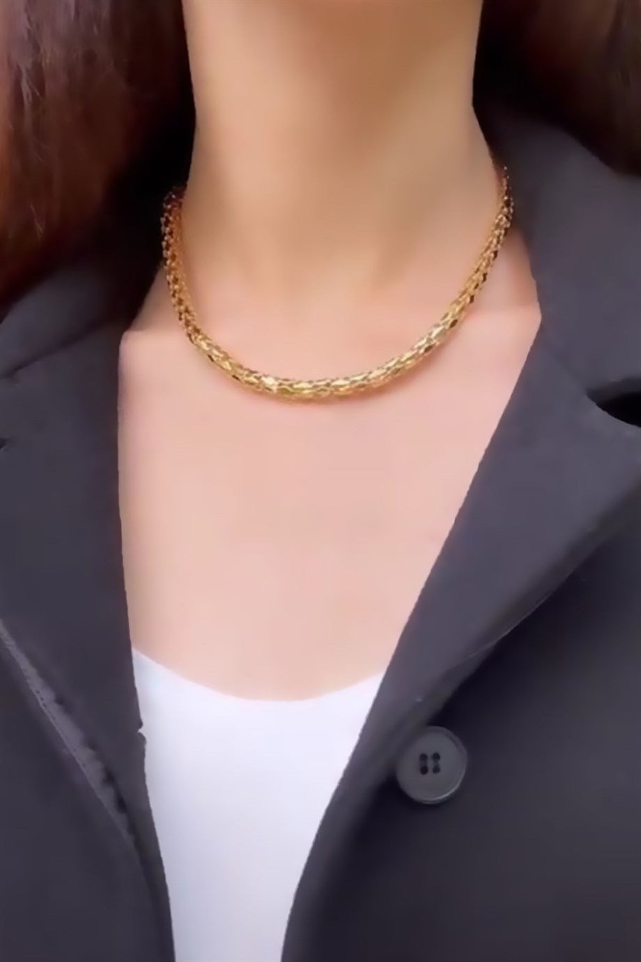 Gold Renk Zincir Kolye
