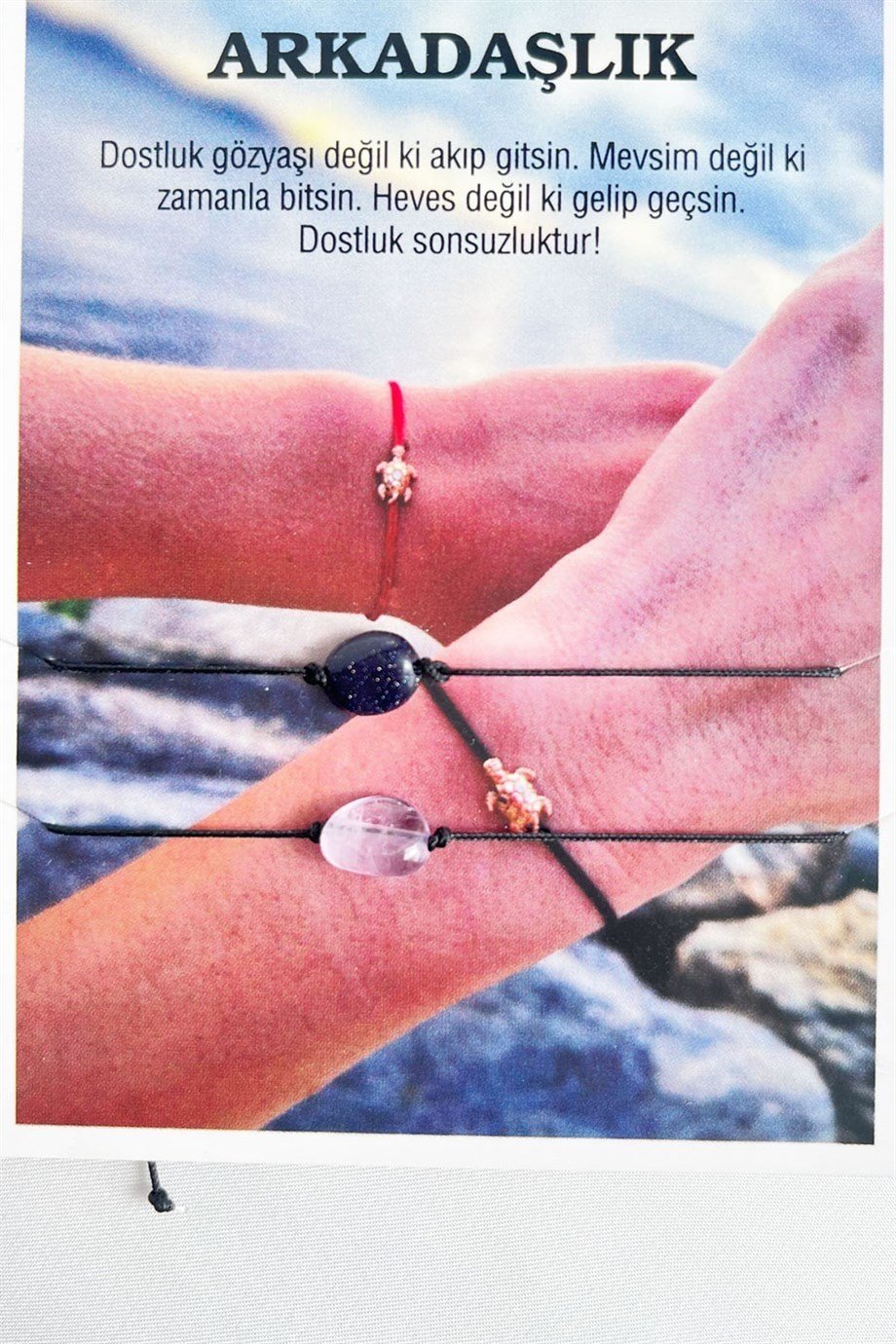 İkili Taşlı Arkadaşlık Bilekliği