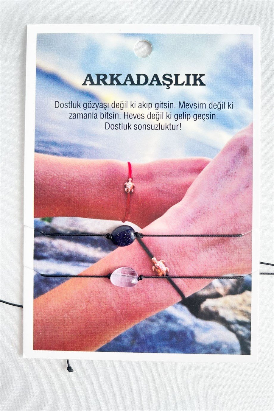İkili Taşlı Arkadaşlık Bilekliği