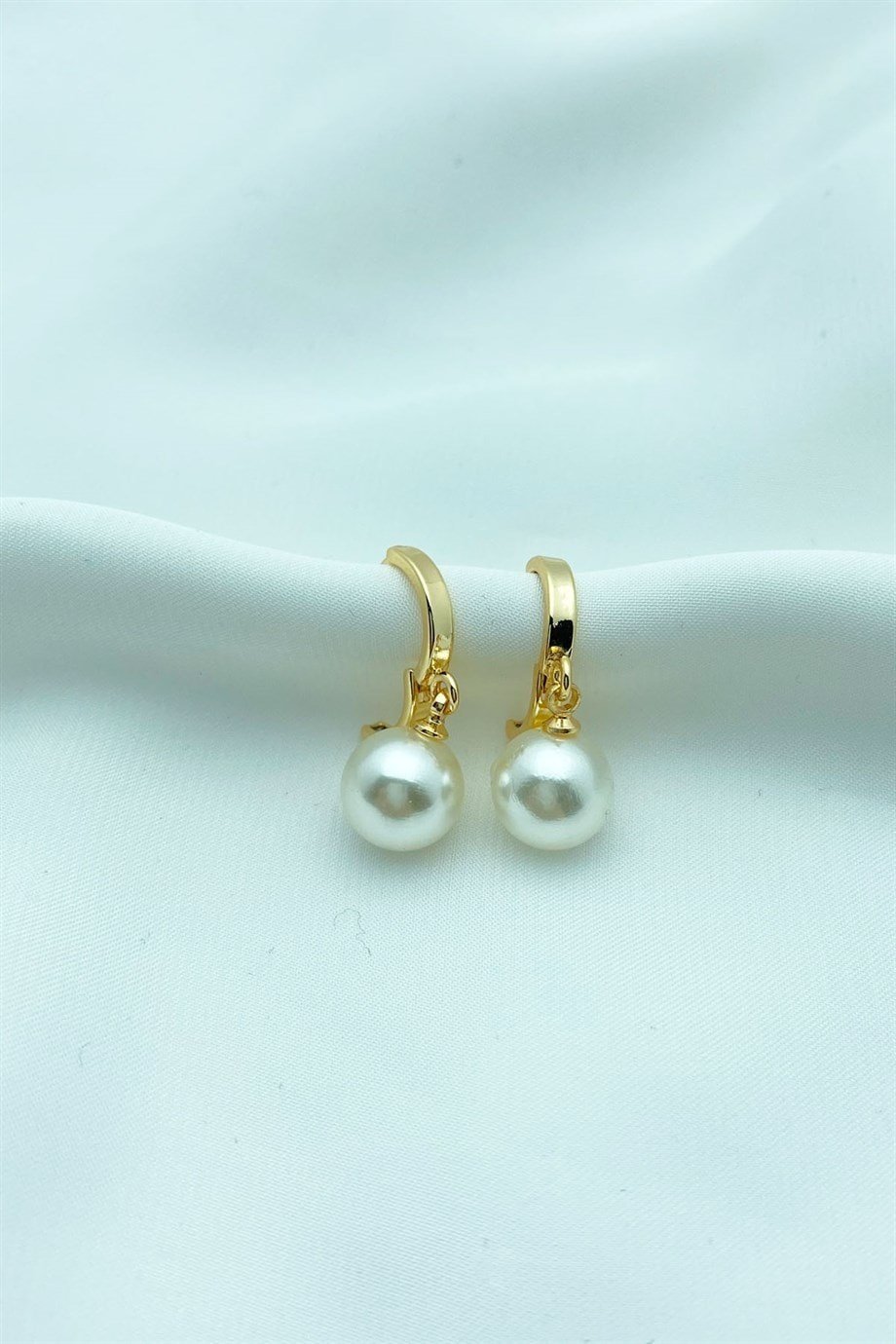 İncili Gold Küpe