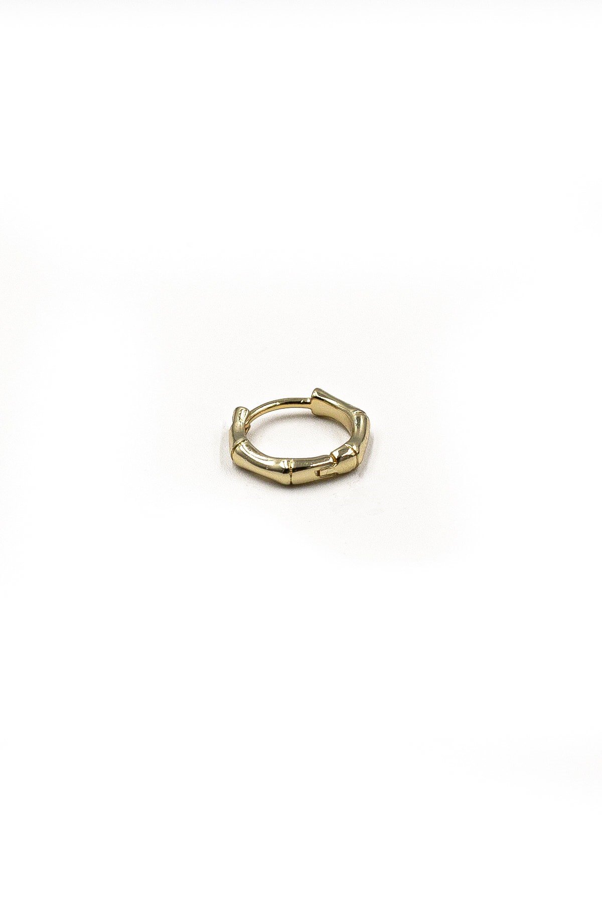 Kemik Model Halka Küpe - Xuping Gold, Anti-Alerjik, 13 mm