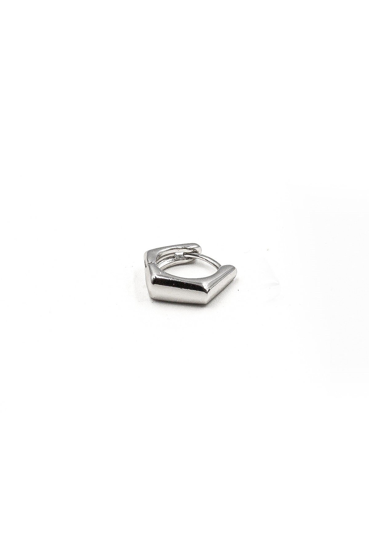 Kemik Model Halka Küpe - Xuping Gümüş, Anti-Alerjik, 13 mm