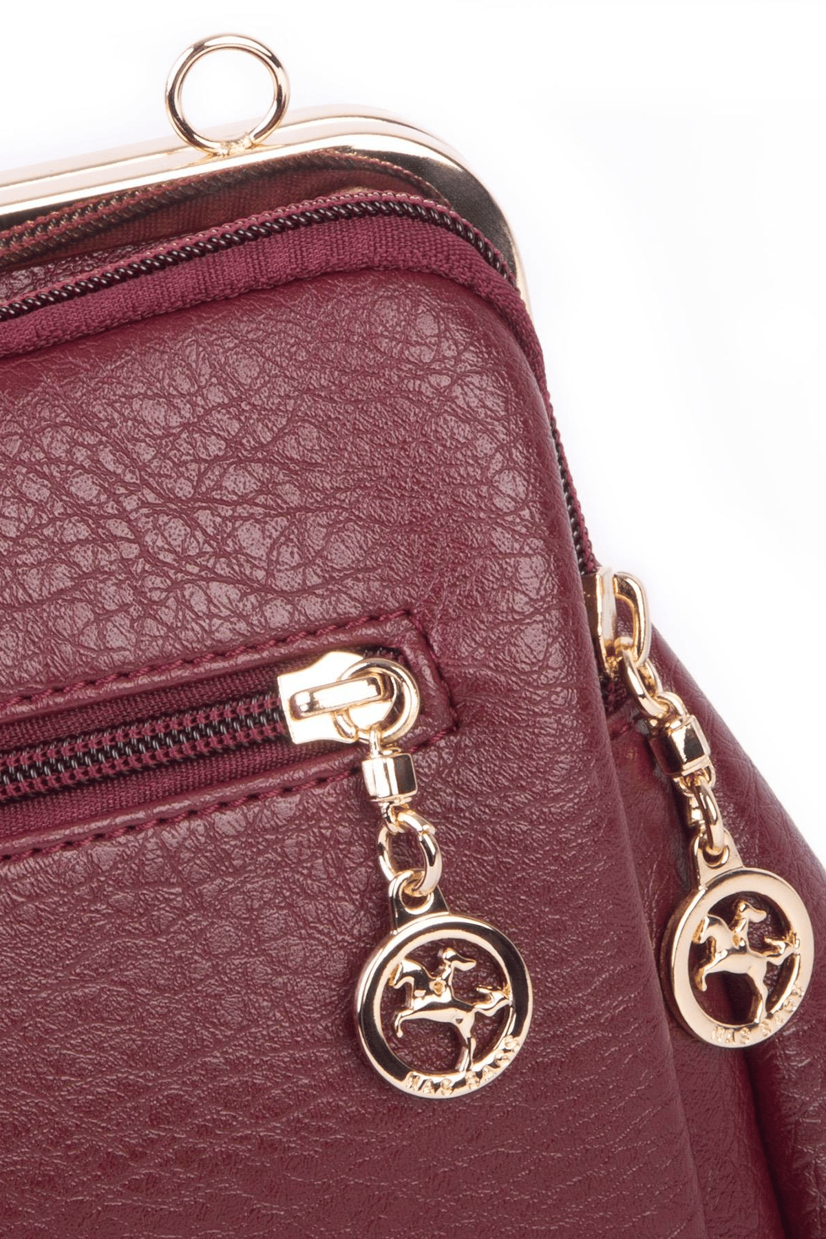 Nas Bag Burslu Klipsli Vintage Omuz ve Çapraz Çanta - Bordo Victoria