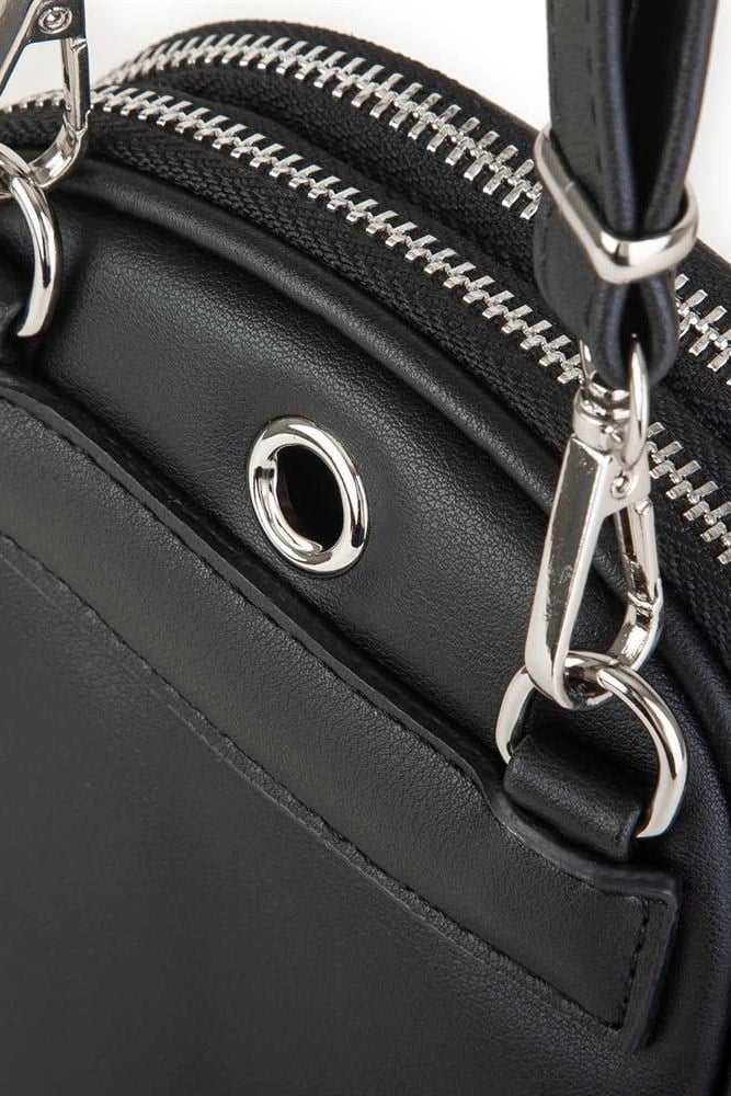 Nas Bag Çapraz Çanta Siyah Kapitone