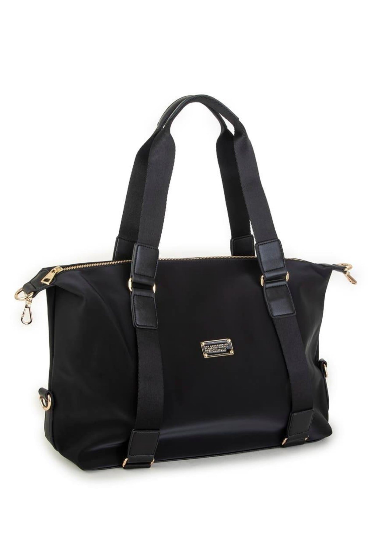 Nas Bag Extra Büyük Boy Omuz Çantası - Siyah Buzzy (En 44 cm, Boy 32 cm)