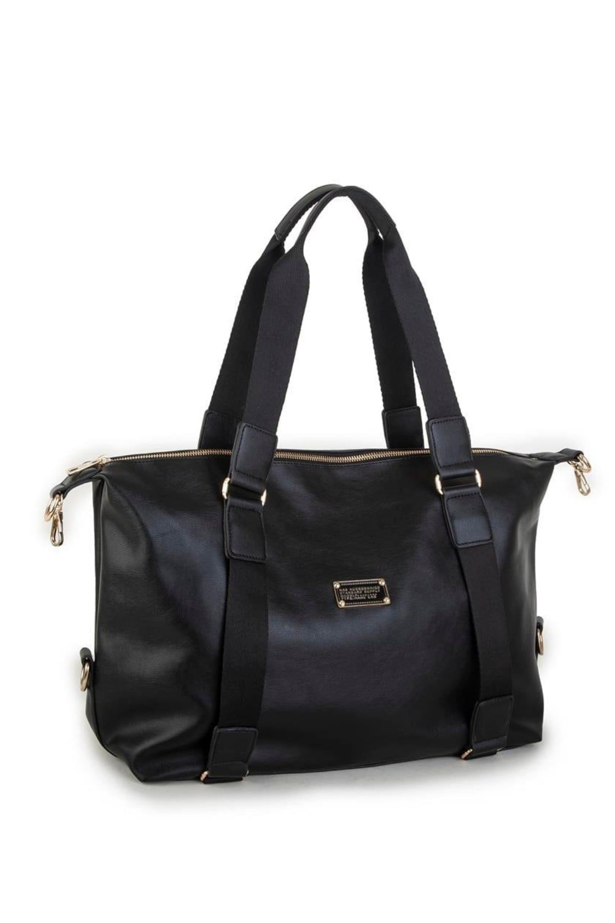 Nas Bag Extra Büyük Boy Omuz Çantası - Siyah Nero (Eni 44 cm, Boyu 32 cm)