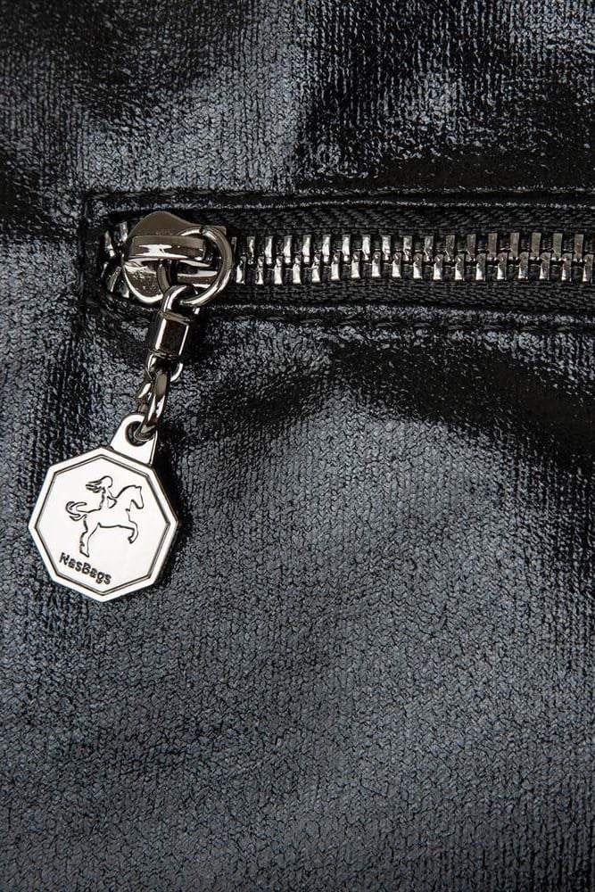 Nas Bag Kadın Büyük Boy Omuz Çantası Siyah Simli